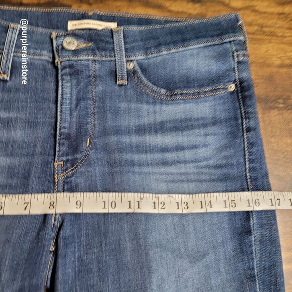 Levi's Jeans Size 31 Skinny Capri 311 Shaping Tummy Control Medium Dark Wash - Picture 9 of 14